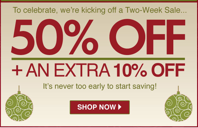 Two Week Sale - Extra 10% Off Two Week Sale - Extra 10% Off