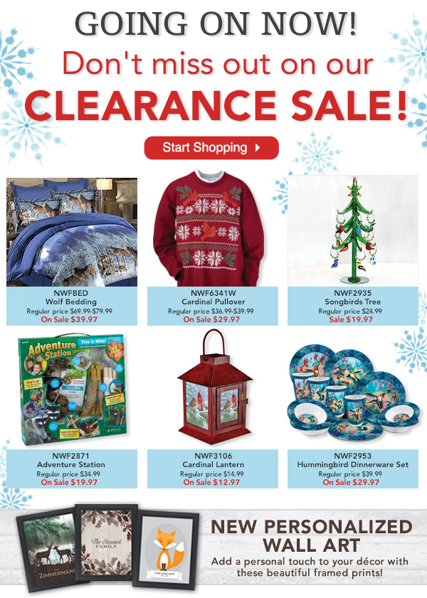 Clearance Sale at NWF!